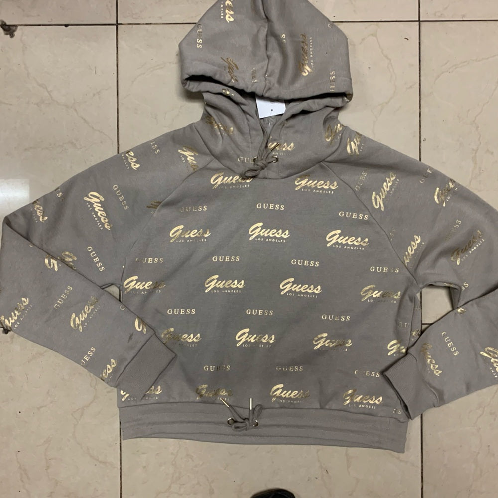 Guess Hoodie with Gold Logo Print