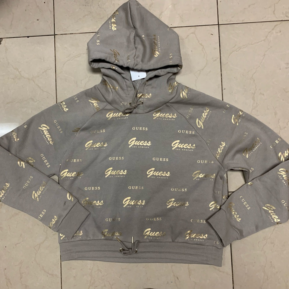 Guess Hoodie with Gold Logo Print