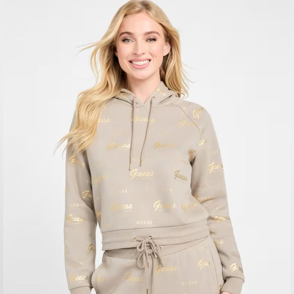 Guess Hoodie with Gold Logo Print