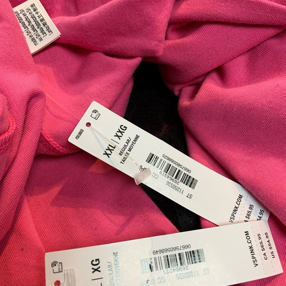 VICTORIA'S SECRET PINK LIMITED EDITION CARMINE ROSE BLING FLARE LEGGINGS