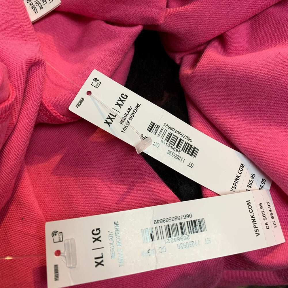 VICTORIA'S SECRET PINK LIMITED EDITION CARMINE ROSE BLING FLARE LEGGINGS