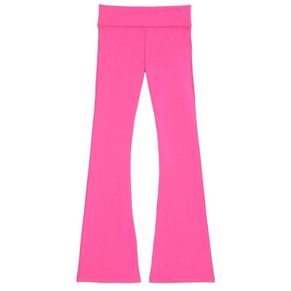 VICTORIA'S SECRET PINK LIMITED EDITION CARMINE ROSE BLING FLARE LEGGINGS