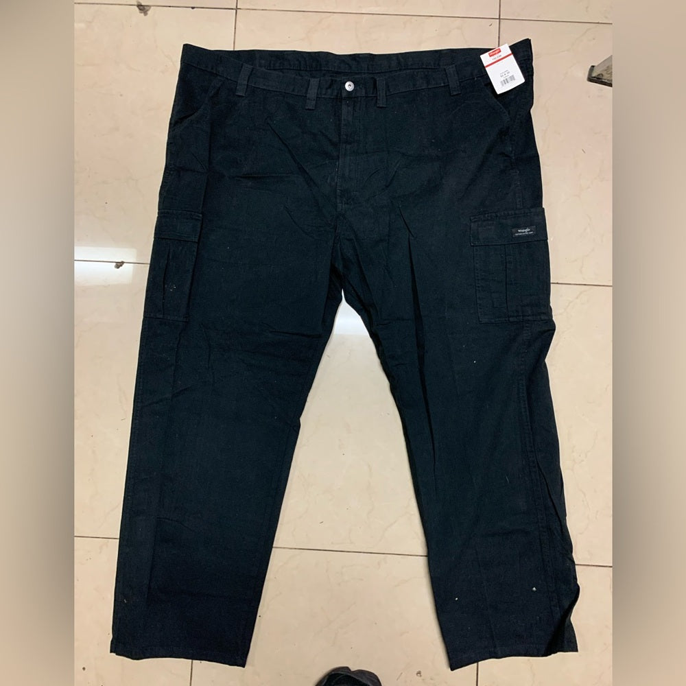 SZ 52 Men's BIG & Tall Black Cargo Pants
