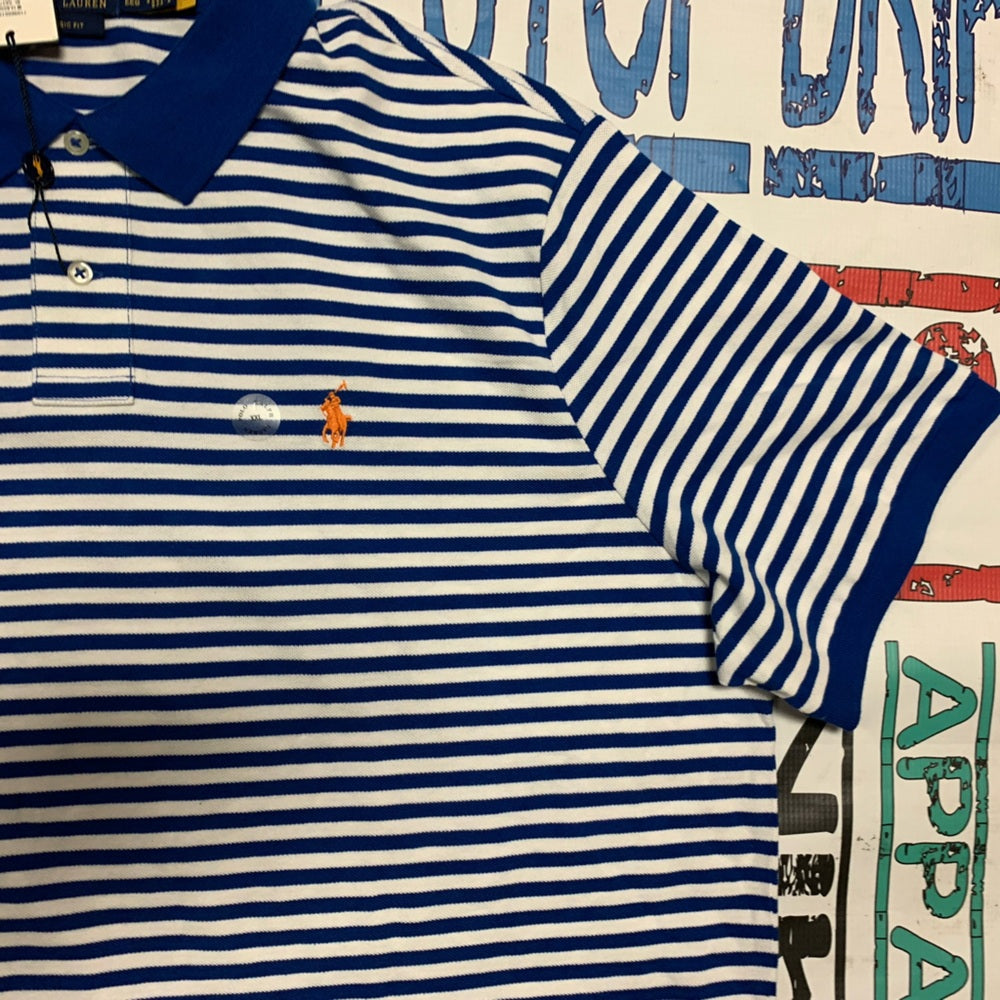 Striped Blue Polo Shirt Classic fit