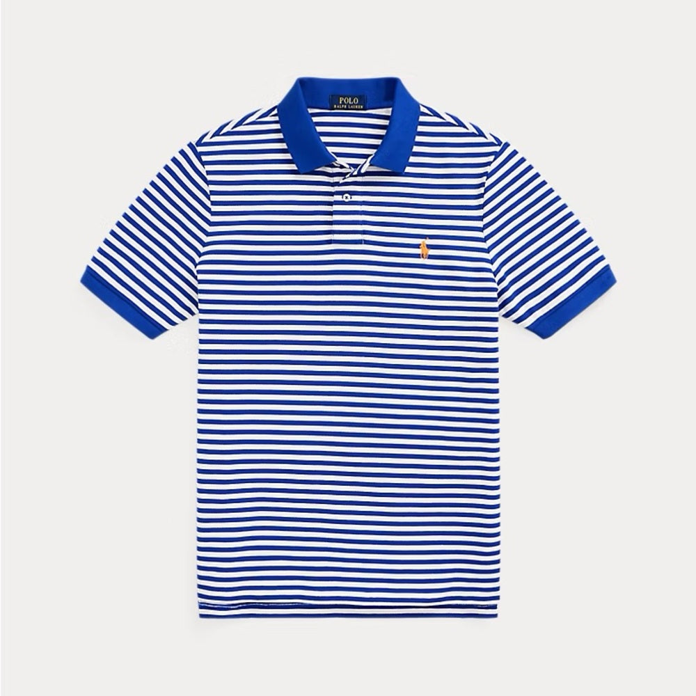 Striped Blue Polo Shirt Classic fit