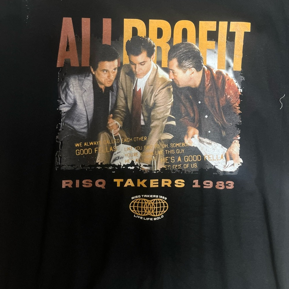 Black Graphic T-Shirt all profit tee