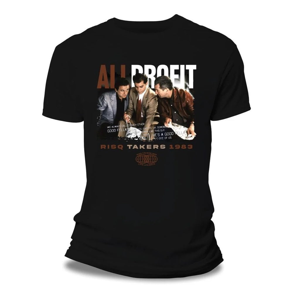 Black Graphic T-Shirt all profit tee