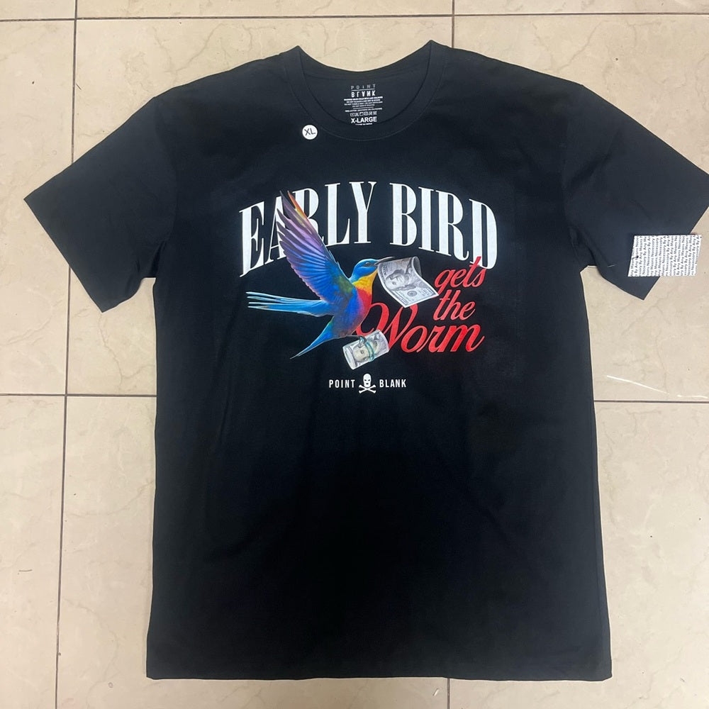 Black Early Bird T-Shirt