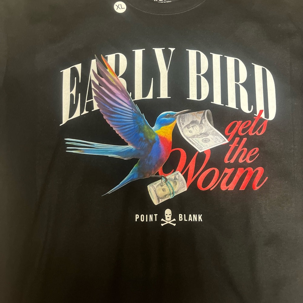 Black Early Bird T-Shirt
