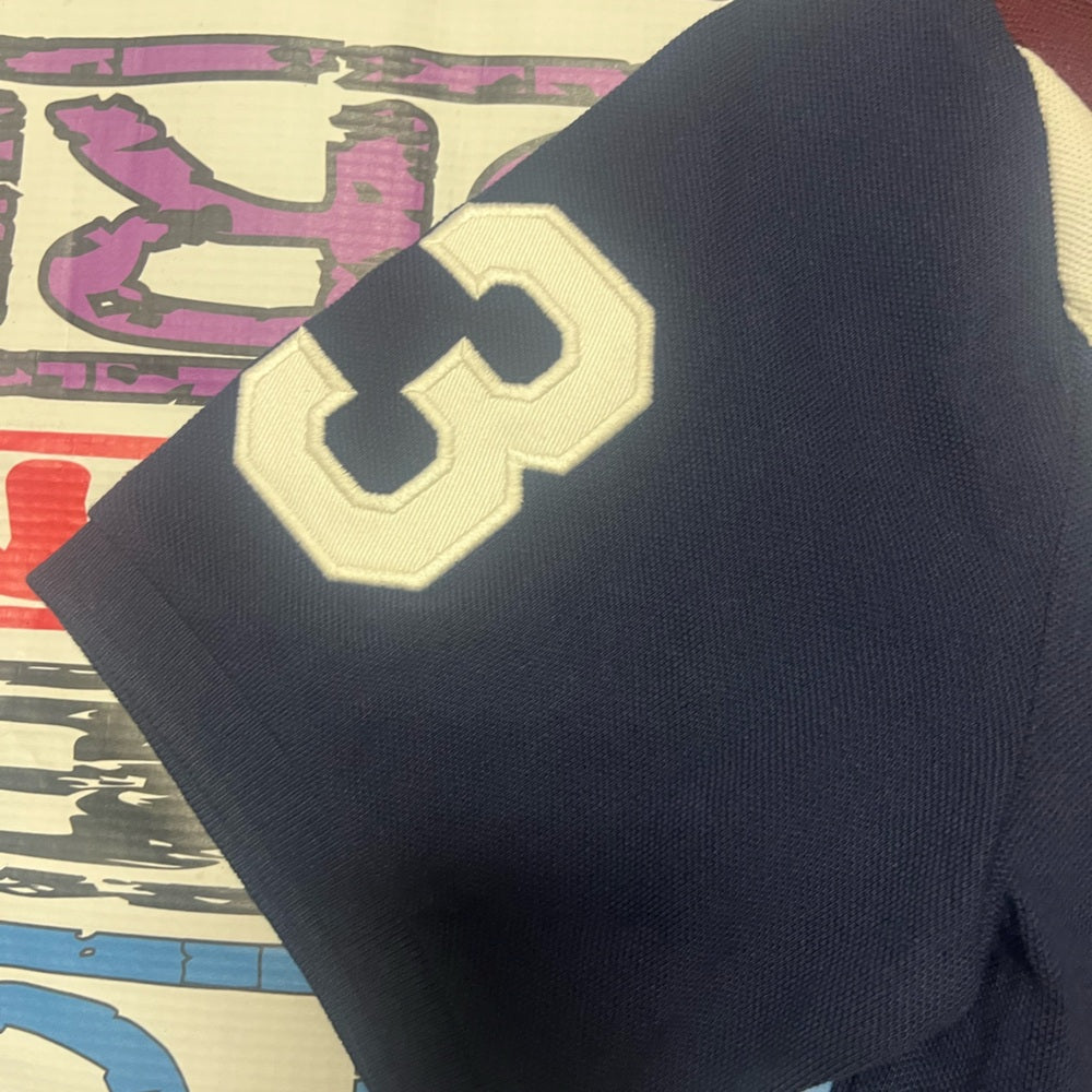 Polo Ralph Lauren Big Pony Banner Striped #3 Mesh Navy Red Size 14 big kids