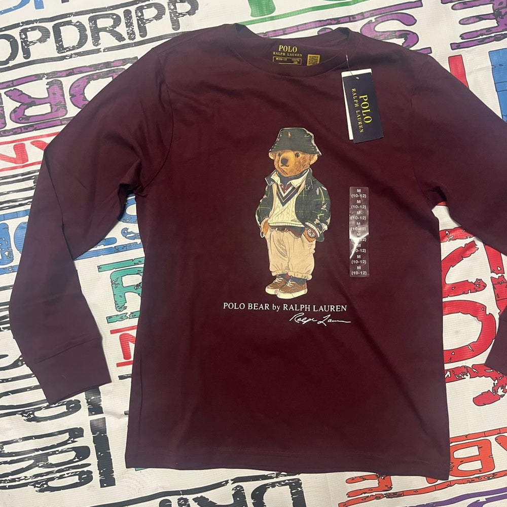 Polo by Ralph Lauren Kids Burgundy Long Sleeve Shirt