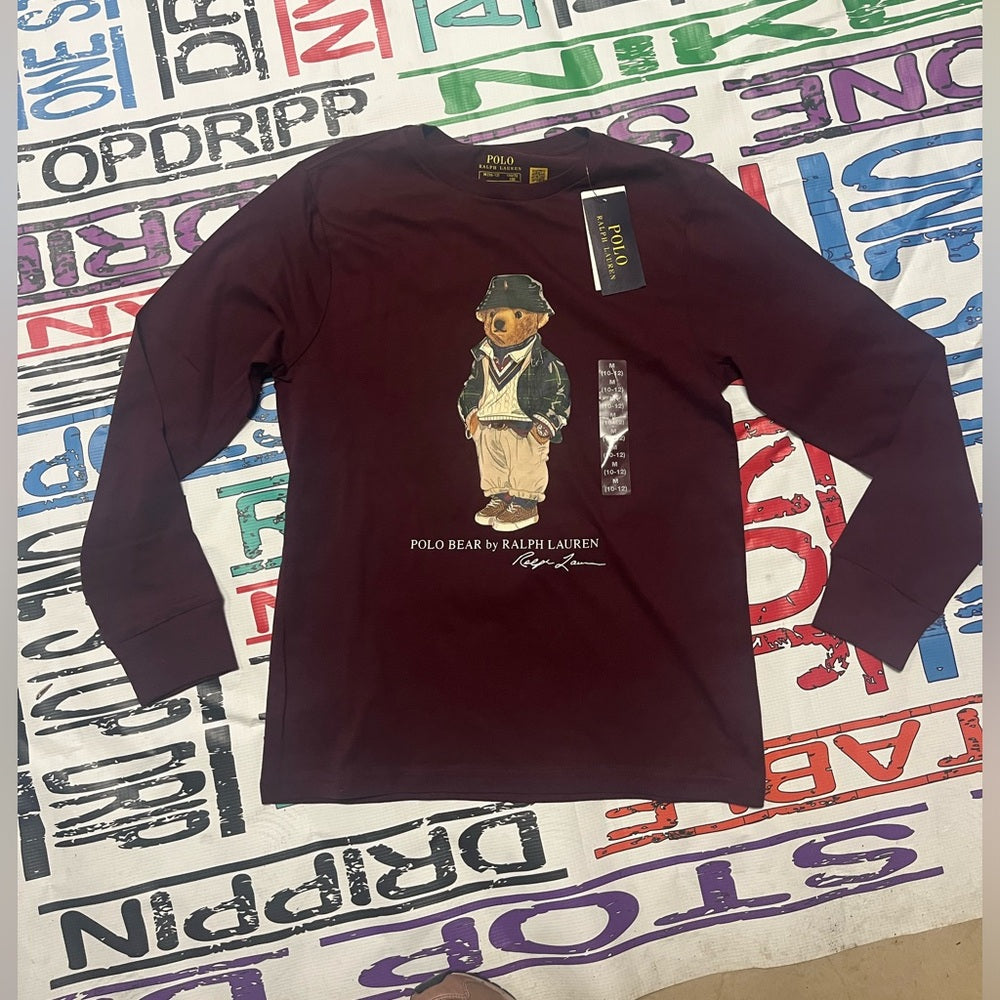 Polo by Ralph Lauren Kids Burgundy Long Sleeve Shirt
