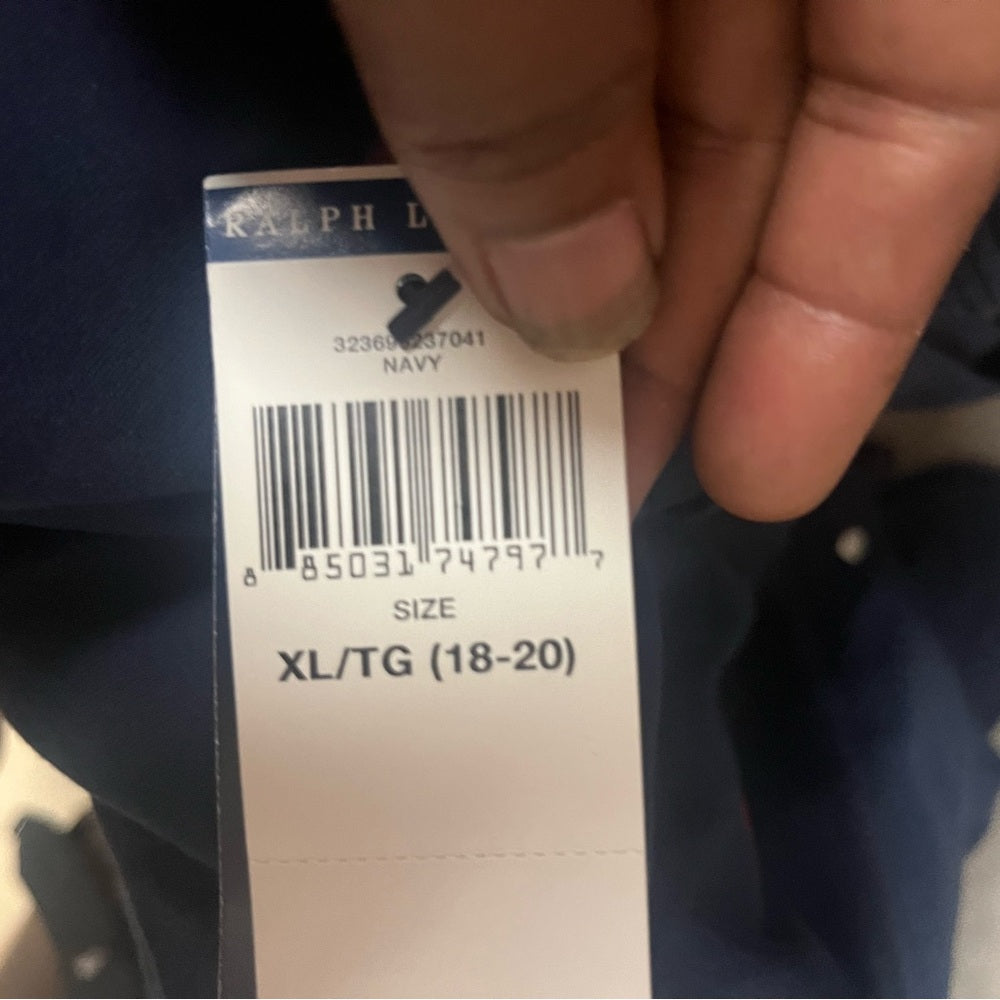 Ralph Lauren Navy T-Shirt with Red Logo Sz various