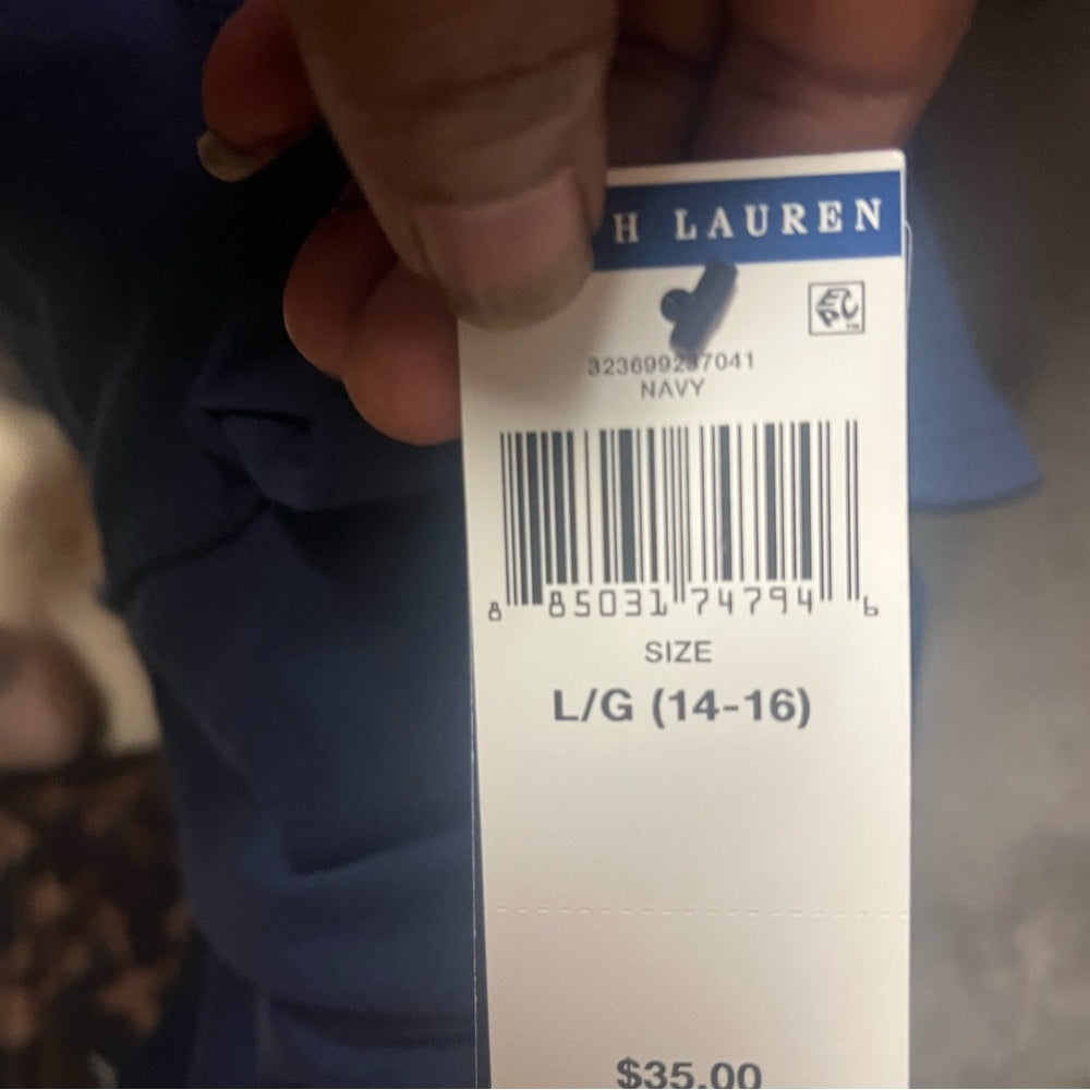 Ralph Lauren Navy T-Shirt with Red Logo Sz various