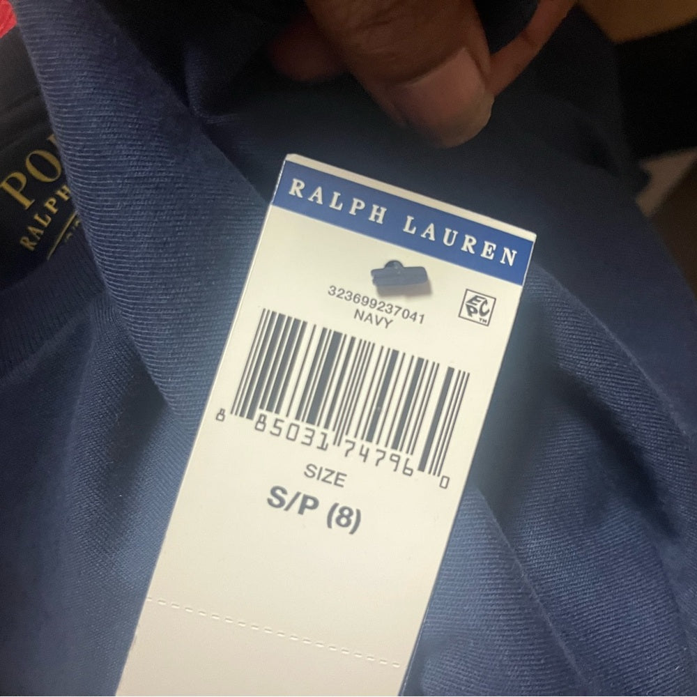 Ralph Lauren Navy T-Shirt with Red Logo Sz various