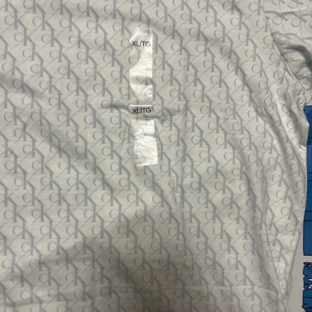 Calvin Klein Men's T-Shirt Liquid Touch White Large CK Logo New With Tag