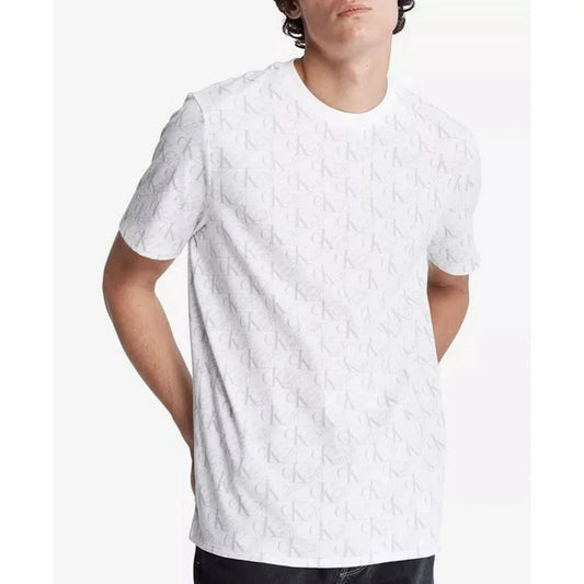 Calvin Klein Men's T-Shirt Liquid Touch White Large CK Logo New With Tag