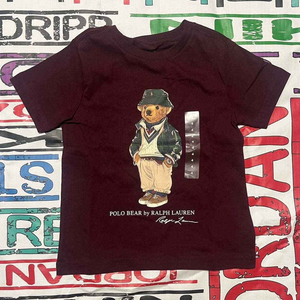 Ralph Lauren Kids Polo Bear T-Shirt - Burgundy