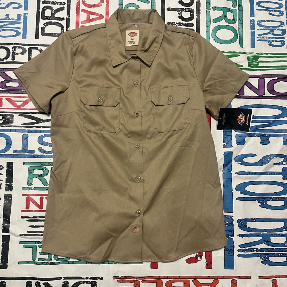 Dickies Men's Khaki Short Sleeve Shirt