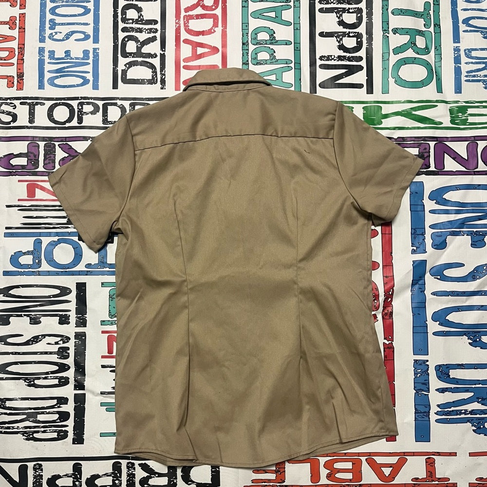 Dickies Men's Khaki Short Sleeve Shirt