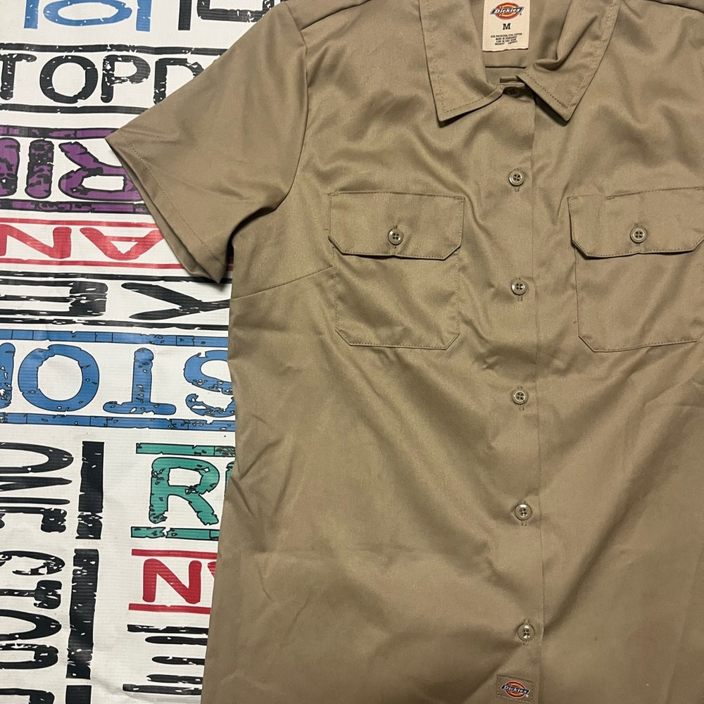 Dickies Men's Khaki Short Sleeve Shirt