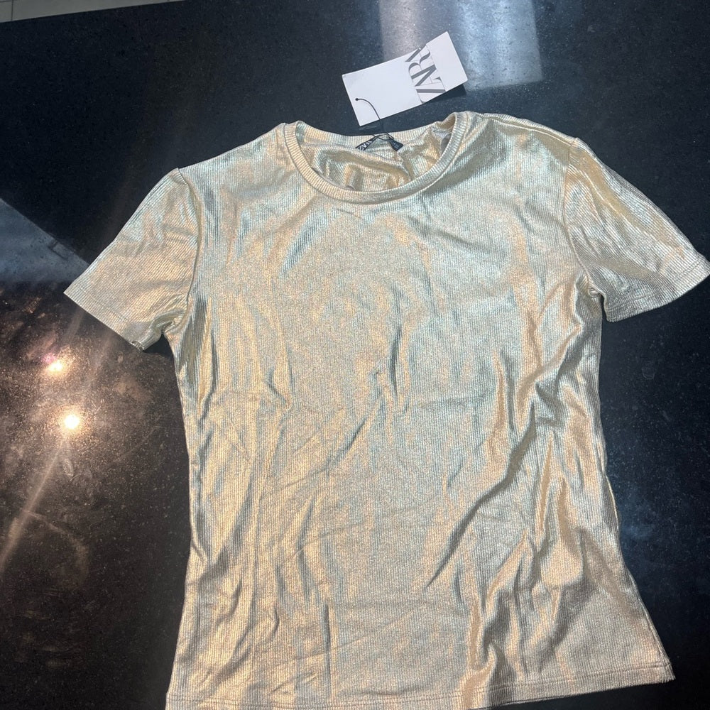 Metallic gold Women's Top