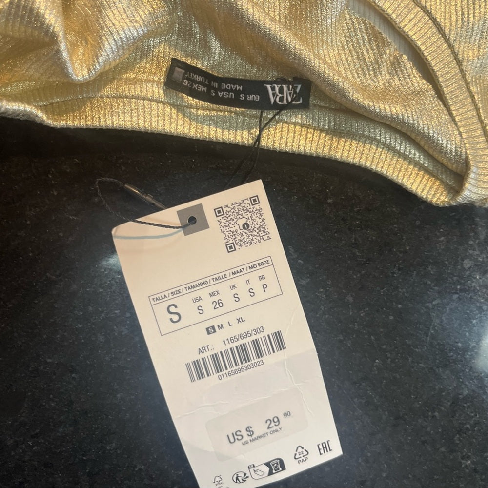 Metallic gold Women's Top