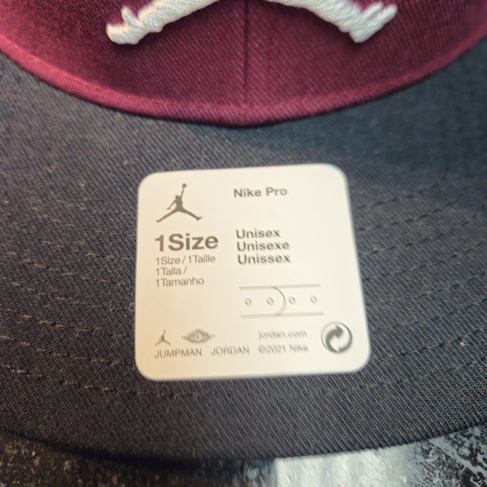 Nike Air Jordan Maroon and Black Cap