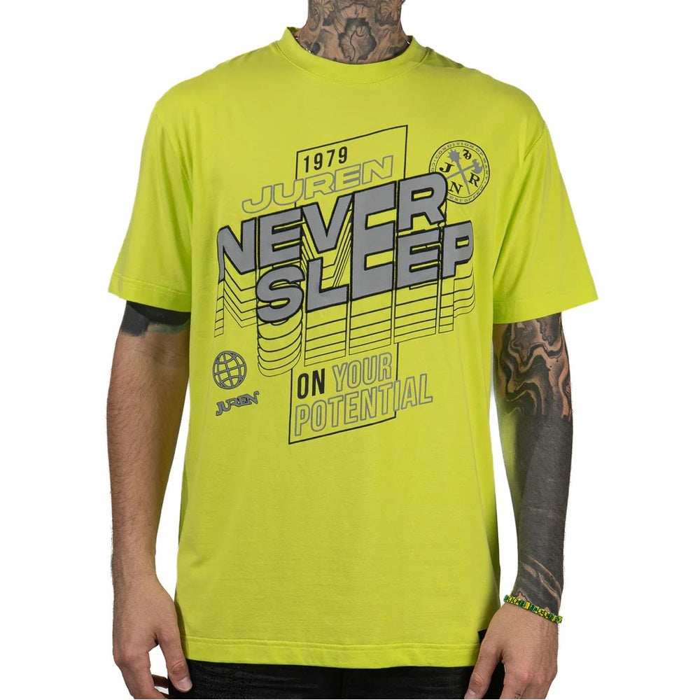 Sz Various never sleep graphic tee green