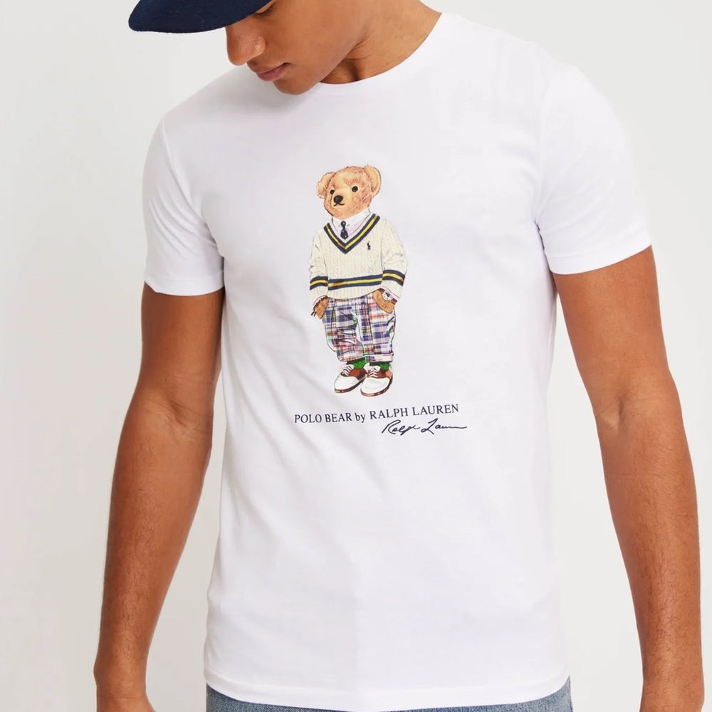 Polo white bear tee sz Various