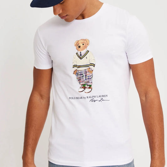 Polo white bear tee sz Various