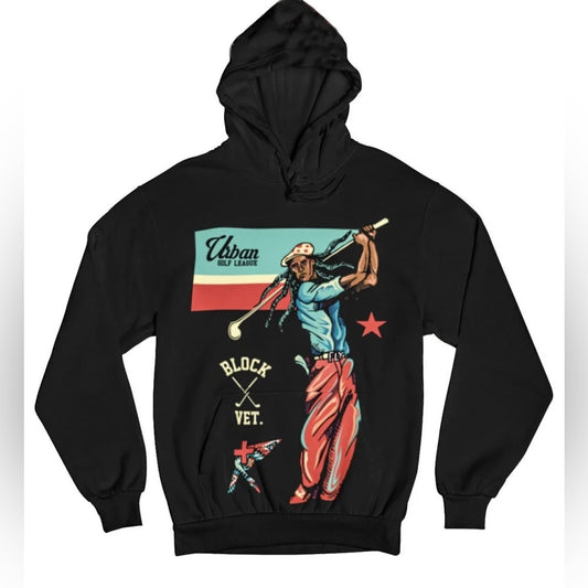 Golf hoodie black comfort fit Sz various