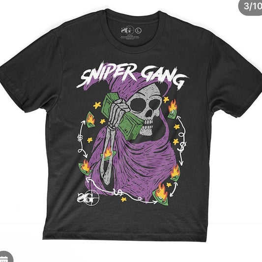 Sniper gang graphic tee sz various