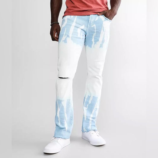 Blue jean acid wash stack denim Sz various