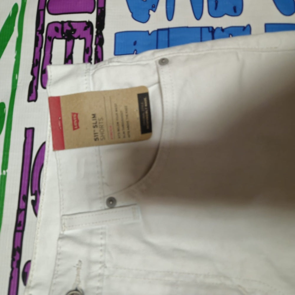 Levi's White Denim Shorts