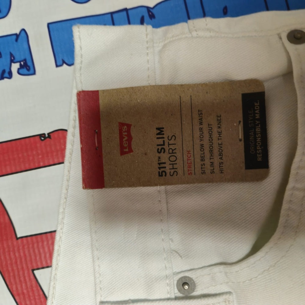 Levi's White Denim Shorts