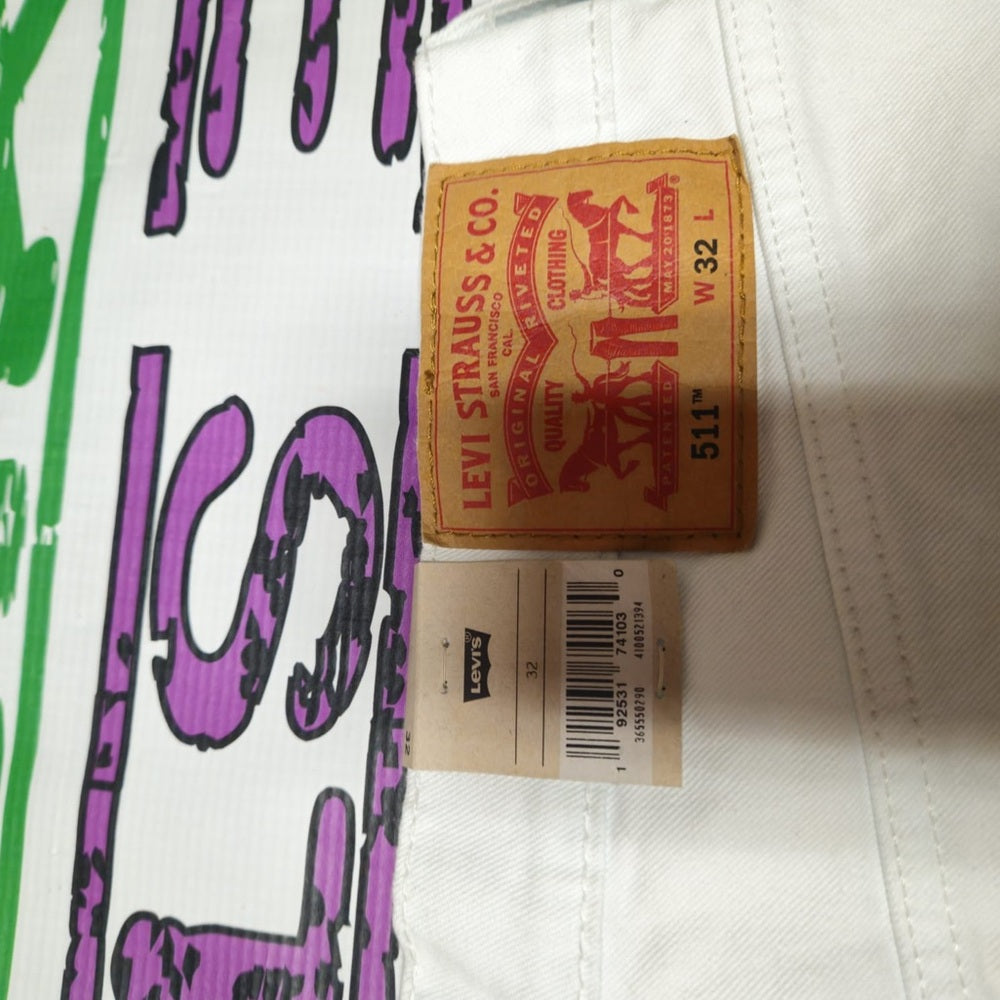 Levi's White Denim Shorts