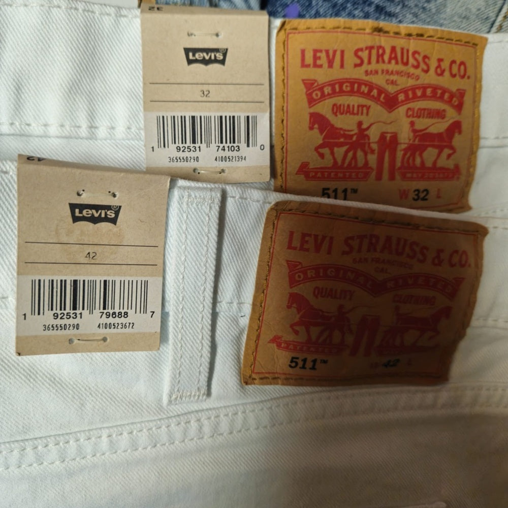 Levi's White Denim Shorts