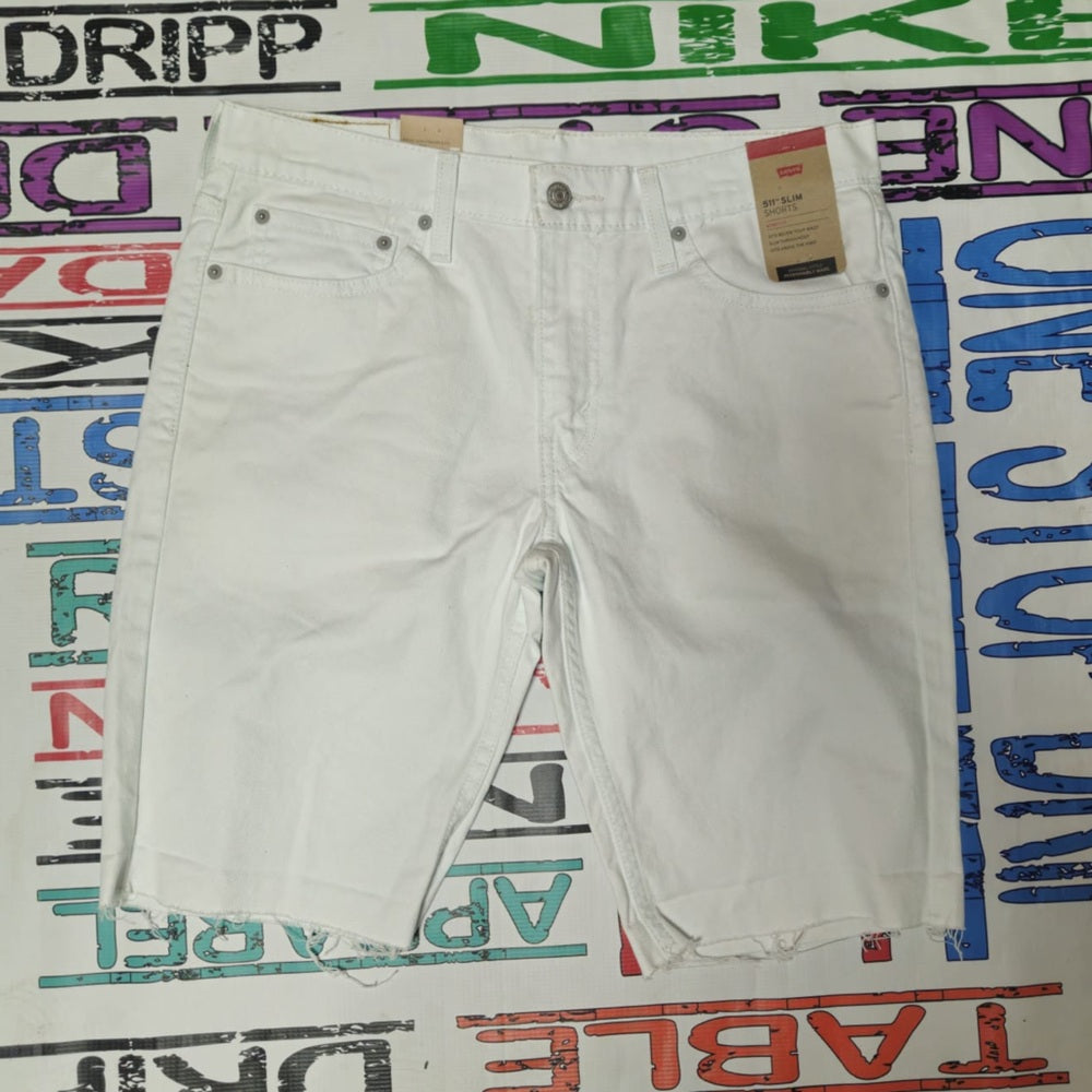 Levi's White Denim Shorts