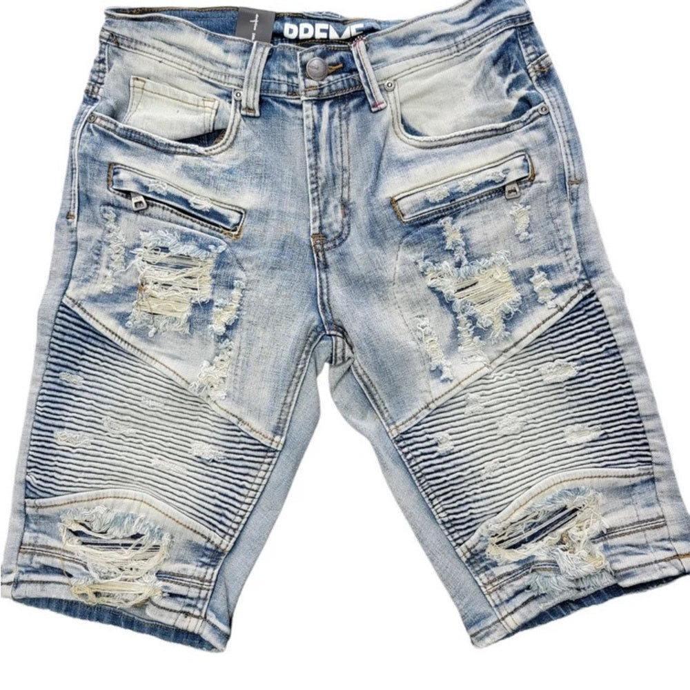 Blue ripped denim shorts Sz Various