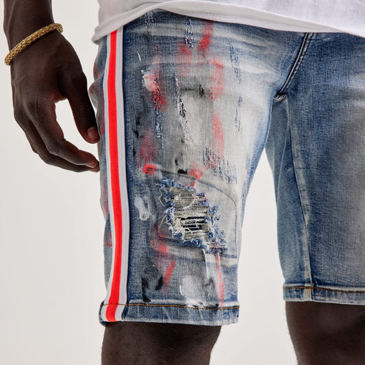 Sz Various kilogram side stripe shorts