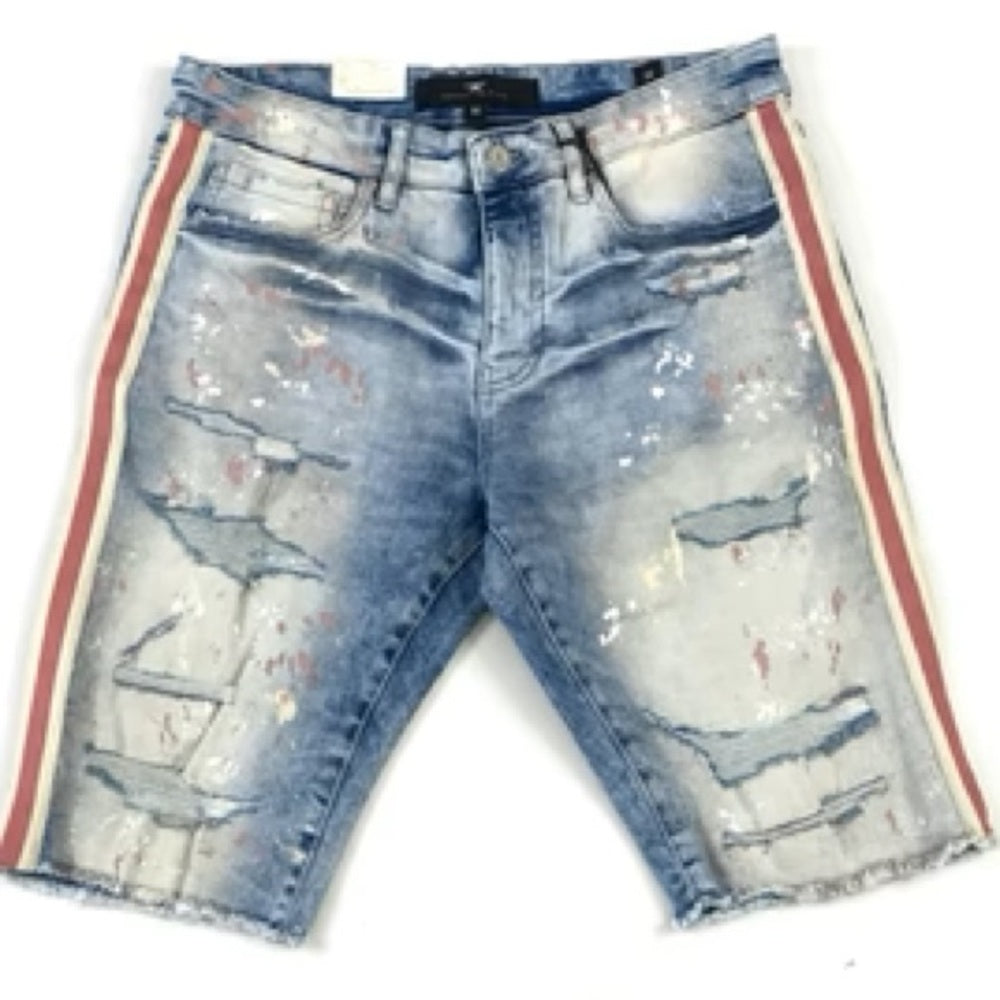 Sz Various  light blue denim side stripe