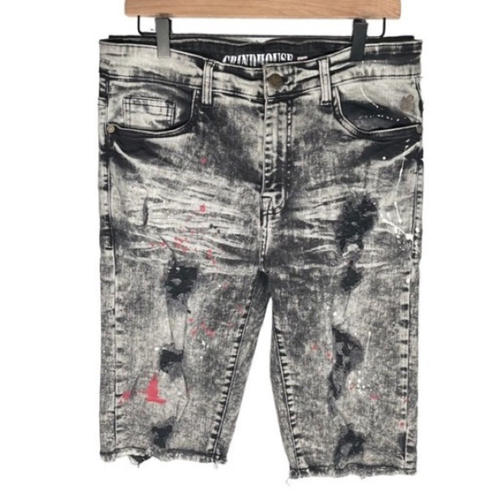 Sz Various gray ripped Jean shorts