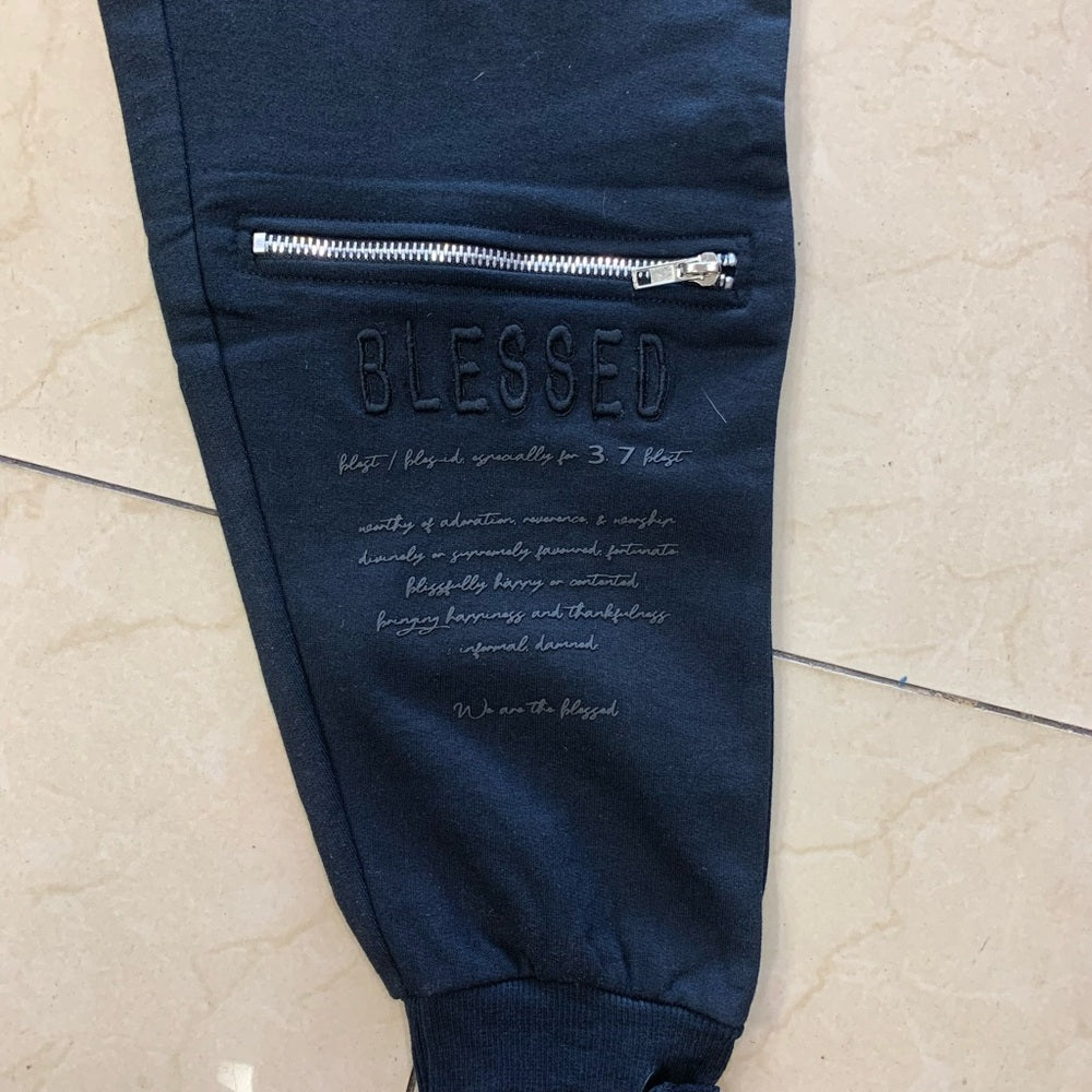 Blessed jogger zipper sweatpants Sz medium