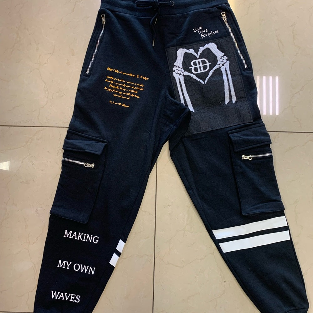 Blessed jogger zipper sweatpants Sz medium