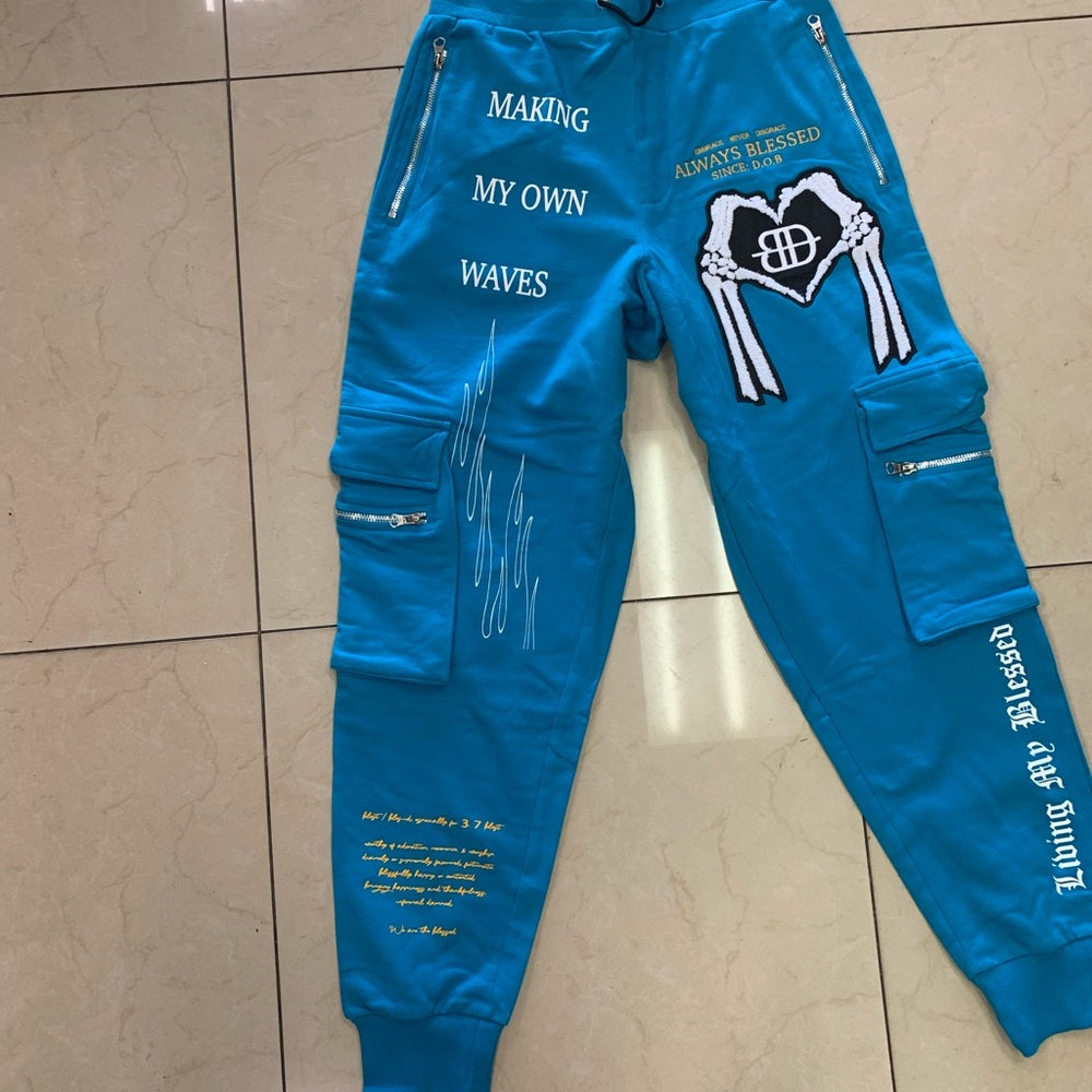 Blessed jogger zipper sweatpants Sz medium