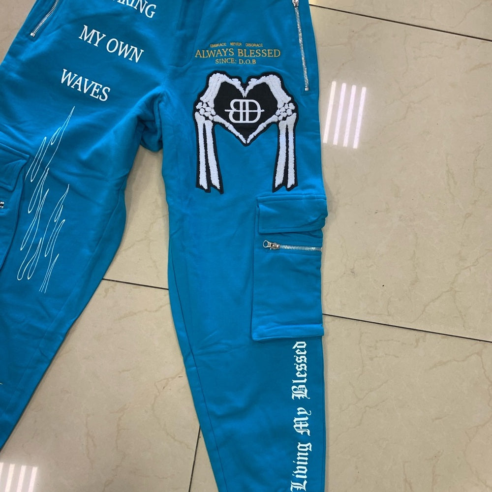 Blessed jogger zipper sweatpants Sz medium