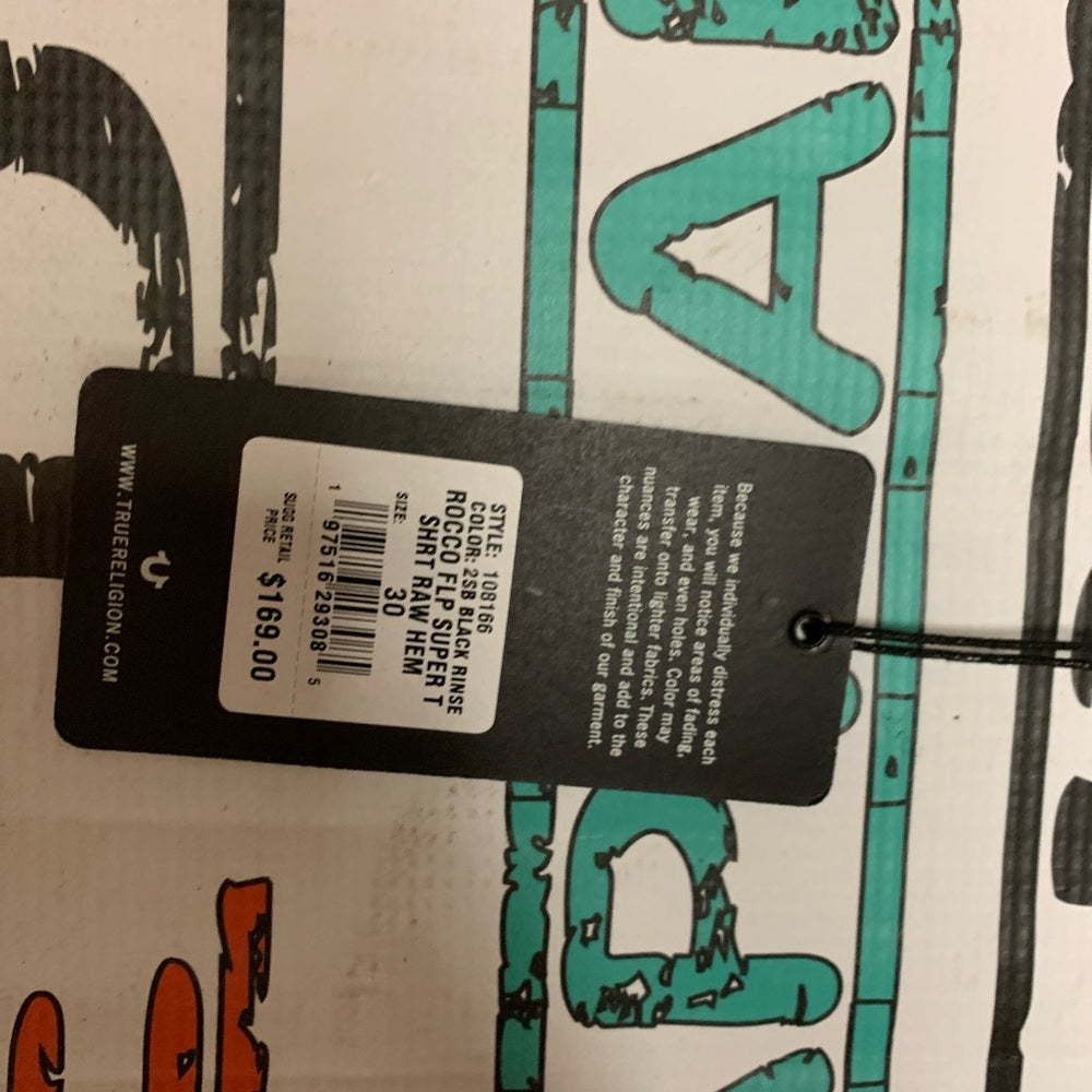 Sz 30 Men’s True religion Black Denim Shorts