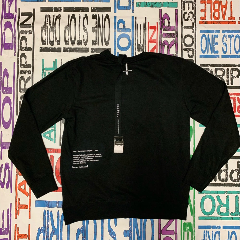 Black Graphic Men's Sweater blessed