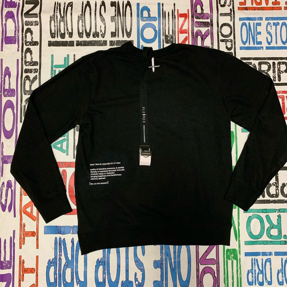Black Graphic Men's Sweater blessed
